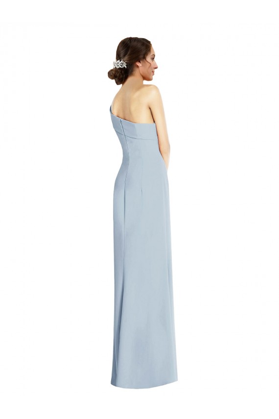 Trumpet Off the Shoulder Stretch Crepe Long Light Sky Blue Formal Evening Gown / Prom Dress / Bridesmaid Dress Belfast