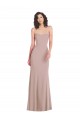 Mermaid Strapless Stretch Crepe Long Dusty Pink Formal Evening Gown / Prom Dress / Bridesmaid Dress Belfast