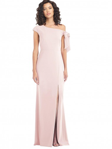 Trumpet Off the Shoulder Stretch Crepe Long Pink Formal Evening Gown / Prom Dress / Bridesmaid Dress Belfast