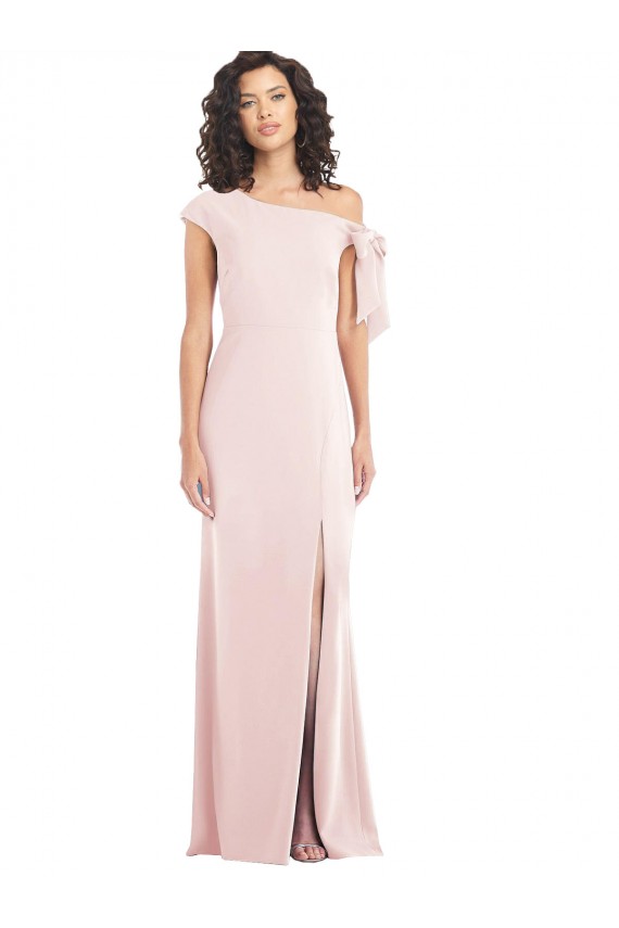 Trumpet Off the Shoulder Stretch Crepe Long Pink Formal Evening Gown / Prom Dress / Bridesmaid Dress Belfast