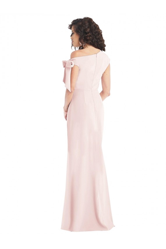 Trumpet Off the Shoulder Stretch Crepe Long Pink Formal Evening Gown / Prom Dress / Bridesmaid Dress Belfast