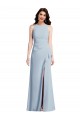 Trumpet Halter Neck Stretch Crepe Long Light Sky Blue Formal Dress / Bridesmaid Dress Belfast