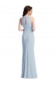 Trumpet Halter Neck Stretch Crepe Long Light Sky Blue Formal Dress / Bridesmaid Dress Belfast