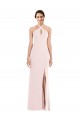 Trumpet Halter Neck Stretch Crepe Long Pink Formal Evening Gown / Prom Dress / Bridesmaid Dress Belfast