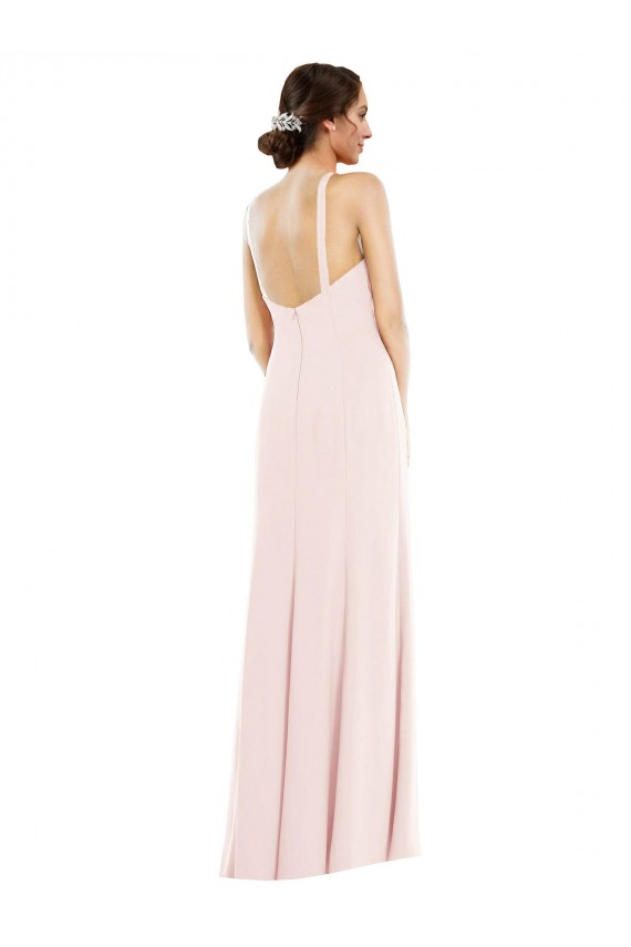 Trumpet Halter Neck Stretch Crepe Long Pink Formal Evening Gown / Prom Dress / Bridesmaid Dress Belfast