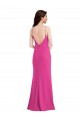 Trumpet High Neck Stretch Crepe Long Fuchsia Formal Evening Gown / Prom Dress / Bridesmaid Dress Belfast
