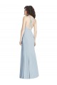 Trumpet Halter Neck Stretch Crepe Long Light Sky Blue Evening Dress / Bridesmaid Dress Belfast