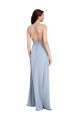 Sheath High Neck Stretch Crepe Long Light Sky Blue Formal Evening Gown / Prom Dress / Bridesmaid Dress Belfast