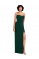 Sheath Strapless Stretch Crepe Long Midnight Green Formal Evening Gown / Prom Dress / Bridesmaid Dress Belfast