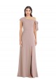 A-Line Off the Shoulder Stretch Crepe Long Dusty Pink Formal Evening Gown / Prom Dress / Bridesmaid Dress Belfast