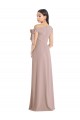 A-Line Off the Shoulder Stretch Crepe Long Dusty Pink Formal Evening Gown / Prom Dress / Bridesmaid Dress Belfast
