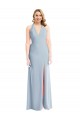 Trumpet Halter Neck Stretch Crepe Long Light Sky Blue Bridesmaid Dress / Evening Dress Belfast