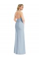 Trumpet Halter Neck Stretch Crepe Long Light Sky Blue Bridesmaid Dress / Evening Dress Belfast