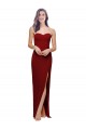Sheath Sweetheart Stretch Crepe Long Burgundy Bridesmaid Dress / Evening Dress Belfast