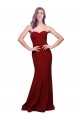 Sheath Strapless Stretch Crepe Long Burgundy Formal Evening Gown / Prom Dress / Bridesmaid Dress Belfast