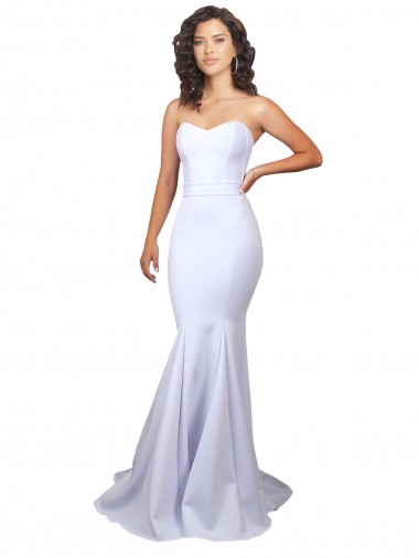 Mermaid High Neck Stretch Crepe Long White Beach Wedding Dresses Belfast