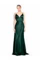 Sheath High Neck Stretch Satin Long Hunter Formal Evening Gown / Prom Dress / Bridesmaid Dress Belfast