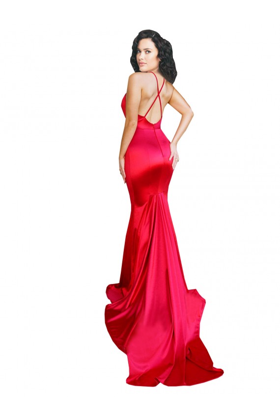 Mermaid Sweetheart Stretch Satin Long Red Formal Evening Gown / Prom Dress / Bridesmaid Dress Belfast