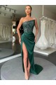Sheath Strapless Velvet Sequins Sweep Train Shown Color Velvet Sequin Prom Dress / Evening Dress Belfast