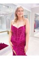 Sheath Sweetheart Velvet Sequins Sweep Train Shown Color Velvet Sequin Prom Dress / Evening Dress Belfast
