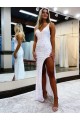 Sheath V-Neck Velvet Sequins Long Shown Color Velvet Sequin Prom Dress / Evening Dress Belfast