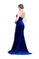 Mermaid Strapless Stretch Velvet Sweep Train Royal Blue Formal Evening Gown / Prom Dress / Bridesmaid Dress Belfast